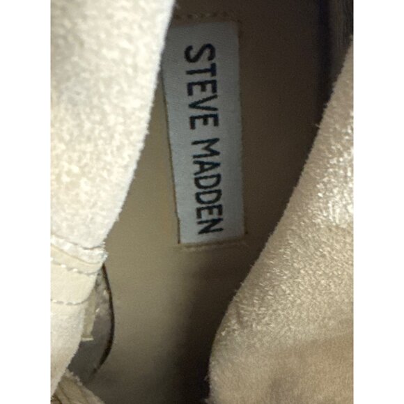 Steve Madden Womens Size 6.5M Braylen  Ankle Boots Beige Suede Pointed Toe - Picture 3 of 14